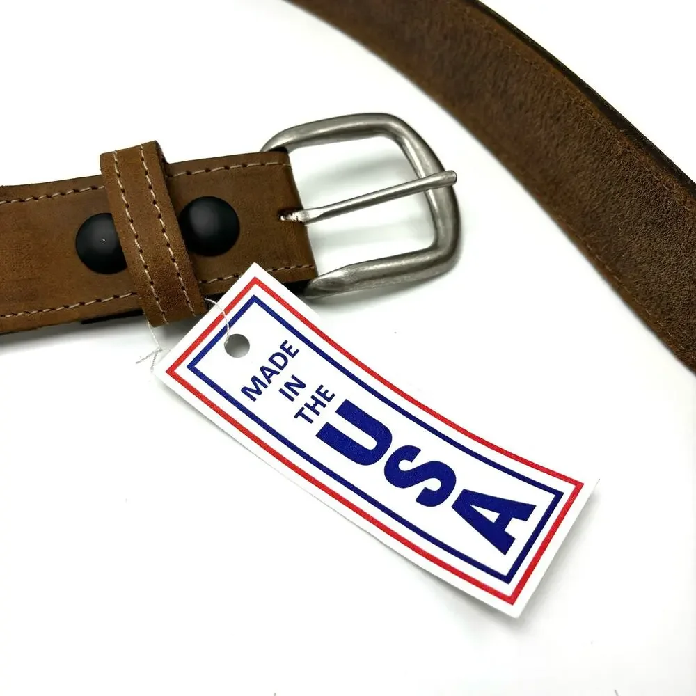 Cabelas Guide Gear Heavy Duty Western Belt 44 Brown Top Grain Leather Cowboy USA